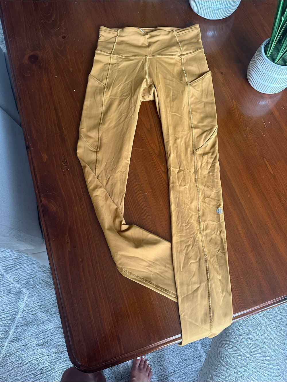 lululemon athletica Mustard Yellow High-Waist Leggings